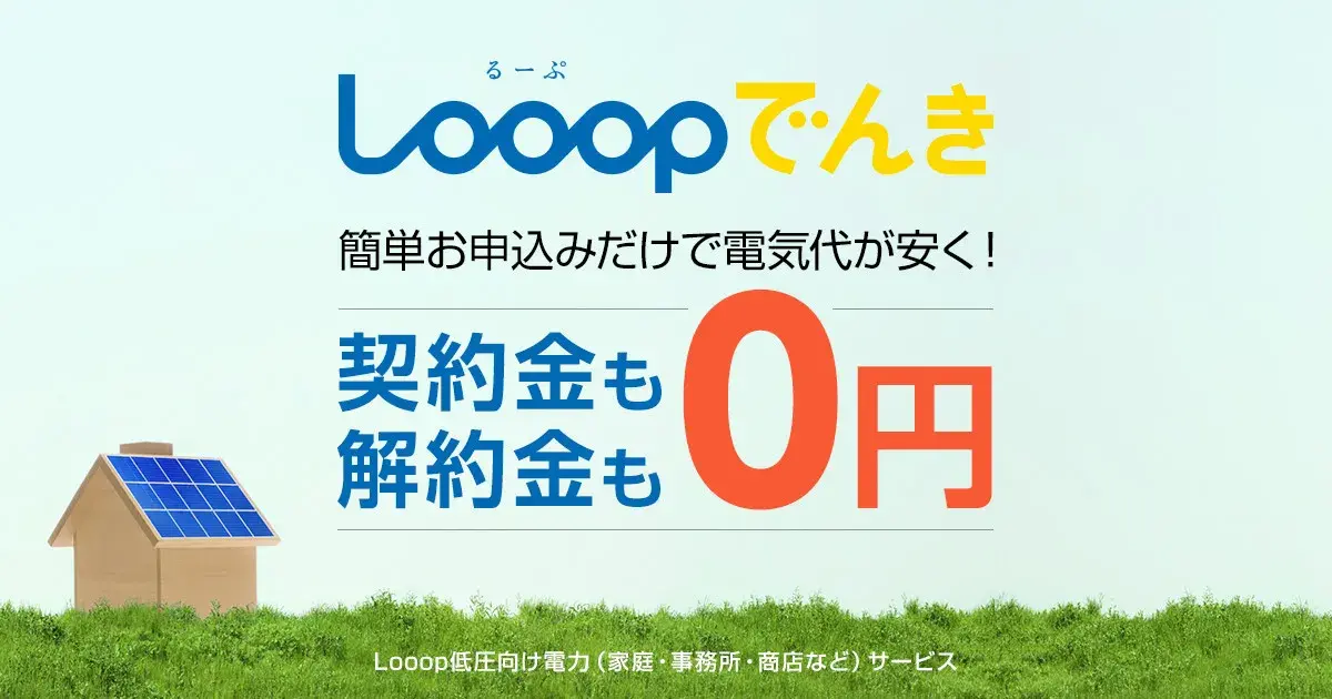 ファミリー世帯におすすめ｜Looopでんき
