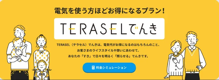 TERASELでんき公式サイト画像
